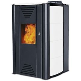 Thermoflux Interio 20 Pellet Stove 18kW NEW, White (01020W / 0001166) NEW | Granule fireplaces | prof.lv Viss Online
