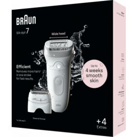 Epilators Braun SE7-041 Balts/Sudraba | Braun | prof.lv Viss Online