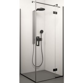 Glass Service Lorena 120x80cm H=200cm Rectangular Shower Enclosure Transparent Black (120x80LOR_B) | Stikla Serviss | prof.lv Viss Online