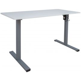 Home4You Ergo Optimal Height Adjustable Desk, 120x60cm, Grey/White (K187011) | Height adjustable tables | prof.lv Viss Online