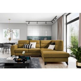 Eltap Cassara Gojo Corner Pull-Out Sofa 237x277x100cm, Yellow (CO-CAS-RT-45GO) | Corner couches | prof.lv Viss Online