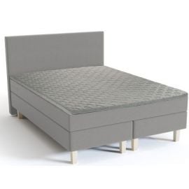 Гармония двуспальная кровать Home4You 160x200 см с матрасом, светло-серый (SL16002) | Kровати | prof.lv Viss Online