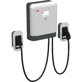 ABB Terra DC Wallbox Electric Vehicle Charging Station, Cable, 24kW, 3.5m, 2xConnection Points, Grey (TWB CE 24 CJ 3T-7M-0-0) | Car accessories | prof.lv Viss Online