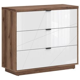 Black Red White Forn Chest of Drawers 42.5x106x93cm, Oak/White | Bedroom furniture | prof.lv Viss Online