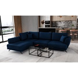 Eltap Larde Velvetmat Corner Pull-Out Sofa 191x276x90cm, Blue (CO-LAR-LT-40VE) | Corner couches | prof.lv Viss Online