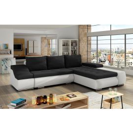 Stūra Dīvāns Izvelkams Eltap Ontario Sawana/Soft 53x296x88cm, Melns (Ot19) | Mīkstās mēbeles | prof.lv Viss Online