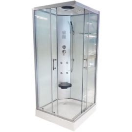 Vento Palermo 90x90cm ZS-9689 Massage Shower Cabin Silver (44196) | Vento | prof.lv Viss Online
