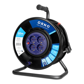 Pagarinātājs spolē Orno Ar zemējumu, 50m, 3x1.5mm² (OR-AE-13292(GS)/50M) | Orno | prof.lv Viss Online
