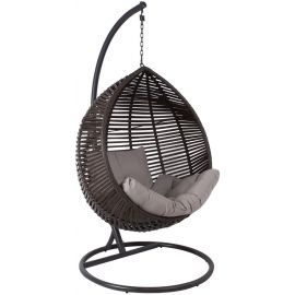 Home4You Chestnut Swing Chair with Stand, 105x105x190cm, Black/Grey (28069) | Hanging swing chairs | prof.lv Viss Online