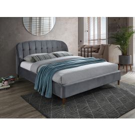 Signal Liguria Velvet Sofa Bed 160x200cm, Without Mattress, Grey | Double beds | prof.lv Viss Online