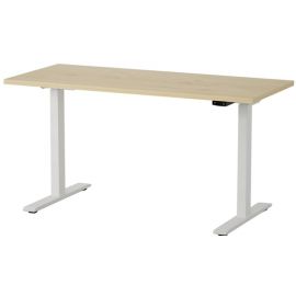 Martin Electric Height Adjustable Desk 140x60cm White/Maple (Open Package) (28-0700-01)(OTL) | Furniture and interior | prof.lv Viss Online