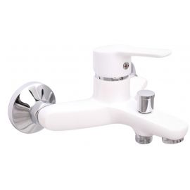 Rubineta Uno 10 (WT) Bath/Shower Water Mixer White/Chrome (1702751) | Bath mixers | prof.lv Viss Online