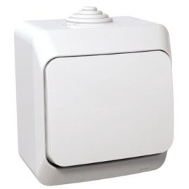 Schneider Electric Ceder Plus Weatherproof Doorbell Button, IP44, White (WDE000511)