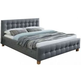 Кровать Signal Barcelona для двуспальной кровати 160x200 см, без матраса, серого цвета | Kровати | prof.lv Viss Online