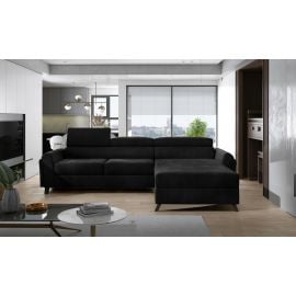 Eltap Mariall MatVelvet Corner Sofa 190x300x98cm, Black (Mari_35) | Corner couches | prof.lv Viss Online