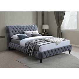 Signal Malena Velvet Double Bed 160x200cm, Without Mattress, Grey | Beds | prof.lv Viss Online