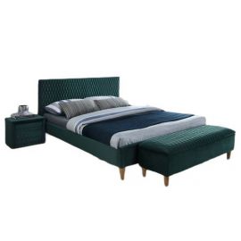 Signal Azure Velvet Double Bed 180x200cm, Without Mattress, Green | Signal | prof.lv Viss Online