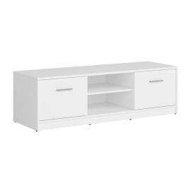 Black Red White Nepo plus TV stand, 138.5x46.5x42.5cm, White (S435-RTV2D-BI) | Living room furniture | prof.lv Viss Online