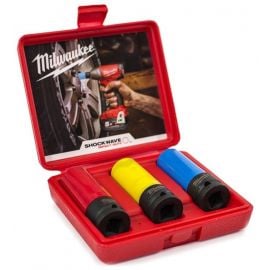 Milwaukee Automotive Socket Set, 17-19-21mm, 3 pcs. (4932451568) | Milwaukee | prof.lv Viss Online