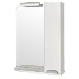 Aqua Rodos Boston 65 Зеркальный шкаф Белый, с подсветкой (195706) | Зеркальные шкафы | prof.lv Viss Online