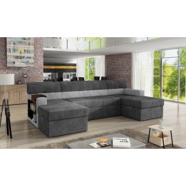 Eltap Markos Dora/ Dora Corner Pull-Out Sofa 57x314x86cm, Grey (M04) | Living room furniture | prof.lv Viss Online