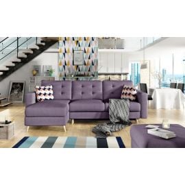 Stūra Dīvāns Izlaižams Eltap Asgard Soro/Zigzag 162x250x97cm Violets (AsgL_10) | Izvelkamie dīvāni | prof.lv Viss Online