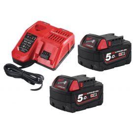 Milwaukee M18 NRG-502 Charger + Battery Li-ion 18V 5Ah (4933459217) | Battery and charger kits | prof.lv Viss Online