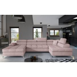 Eltap Eduardo Omega Corner Pull-Out Sofa 60x345x90cm, Pink (Edr_50) | Living room furniture | prof.lv Viss Online