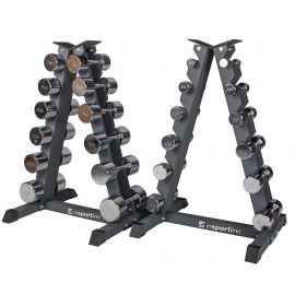 Insportline Crossteel Profi CPU Monolithic Dumbbell Set 2x1-14kg Black (2137-SET) | Dumbbells | prof.lv Viss Online