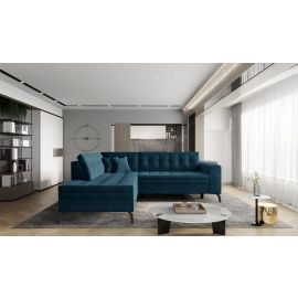 Eltap Lanvin Velvetmat Corner Pull-Out Sofa 210x260x93cm, Blue (CO-LAN-LT-40VE) | Sofas | prof.lv Viss Online