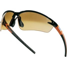 Delta Plus Fuji2 Safety Glasses Orange/Black (FUJI2NOOR) | Work clothes, shoes | prof.lv Viss Online