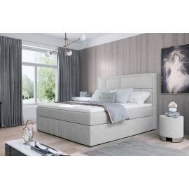 Eltap Meron Continental Bed 160x200cm, With Mattress, White (Mer_07_1.6) | Beds | prof.lv Viss Online