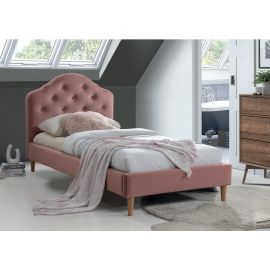 Signal Chloe Velvet Single Bed 90x200cm, Without Mattress, Pink | Single beds | prof.lv Viss Online