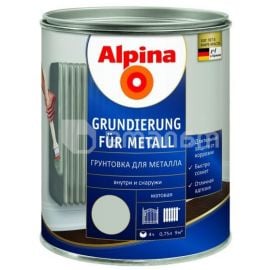 Alpina Grundierung Für Metall Gruntskrāsa Metāla Virsmām, Gaiši Pelēka