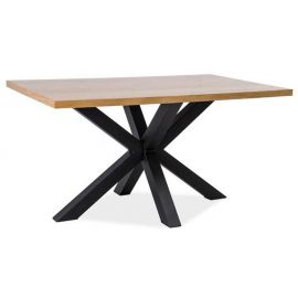 Signal Cross Kitchen Table 180x90cm, Oak/Black | Signal | prof.lv Viss Online