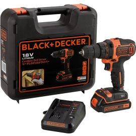 Akumulatora Skrūvgriezis/Urbjmašīna Black & Decker BDCDD186K-QW 18V, 1x1.5Ah | Drilling machines | prof.lv Viss Online