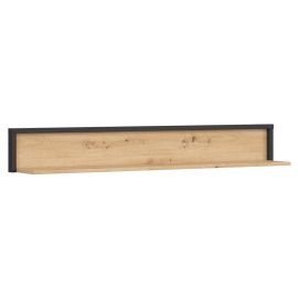 Black Red White Dodson Baking Wall Shelf 24x160x22cm, Oak/Black | Hanging shelves | prof.lv Viss Online