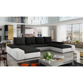 Eltap Marino Sawana/Soft Corner Pull-Out Sofa 53x363x88cm, Black (MA09) | Living room furniture | prof.lv Viss Online