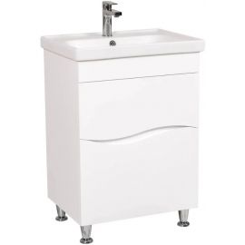 Aqua Rodos Alfa Cabinet with Sink Frame 60, White (936ALF60) | Sinks with Cabinet | prof.lv Viss Online