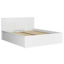 Черно-красно-белая раскладная кровать Tetrix 160x200 см, без матраса, белая | Двуспальные кровати | prof.lv Viss Online