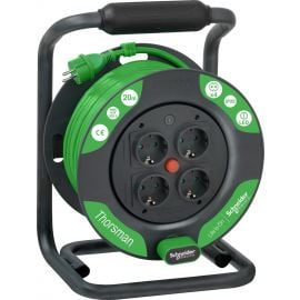 Schneider Electric Thorsman Extension Reel with Grounding 20m, 3x1.5mm², Black/Green (IMT33140) | Extencions | prof.lv Viss Online