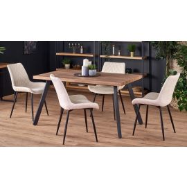 Стол раскладной Halmar Berlin 160x90 см, коричневый/черный | Деревянные столы | prof.lv Viss Online