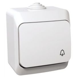 Schneider Electric Ceder Plus Flush-mounted Doorbell Button with Symbol, IP44, White (WDE000512)