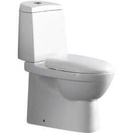 Tualetes Pods Vento Lagon TR2015-P  Ar Horizontālo (90°) Izvadu Ar Vāku, Balts (34857) | Toilets | prof.lv Viss Online