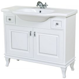 Aqua Rodos Beatriche 100 Ванная комната с раковиной и шкафом Белый/Хром (1958510) | Мебель для ванной | prof.lv Viss Online