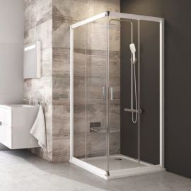 Ravak Blix 90x90cm H=190cm BLRV2-90 Square Shower Enclosure Transparent White (1LV70100Z1) | Shower cabines | prof.lv Viss Online