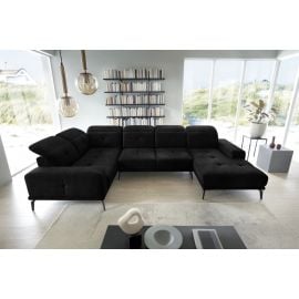 Eltap Neviro Loco Corner Sofa 201x350x77cm, Black (CO-NEV-LT-10LO) | Living room furniture | prof.lv Viss Online