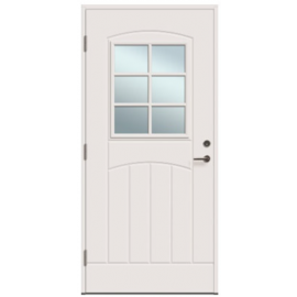 Двери Viljandi Gracia VU-T1 6R, белые, 888x2080 мм, левые (510016) | Наружная дверь | prof.lv Viss Online