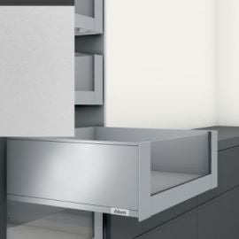 Blum myLegrabox C-Pure Внутренний выдвижной ящик с дизайнерским элементом, 550 мм, уголь/нержавеющая сталь (53.55.05.68) | Blum | prof.lv Viss Online