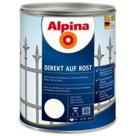 Alpina Direkt на ржавых железных и стальных поверхностях, орехово-коричневый блестящий 0,75 л (RAL 8011) | Краски для металлов | prof.lv Viss Online